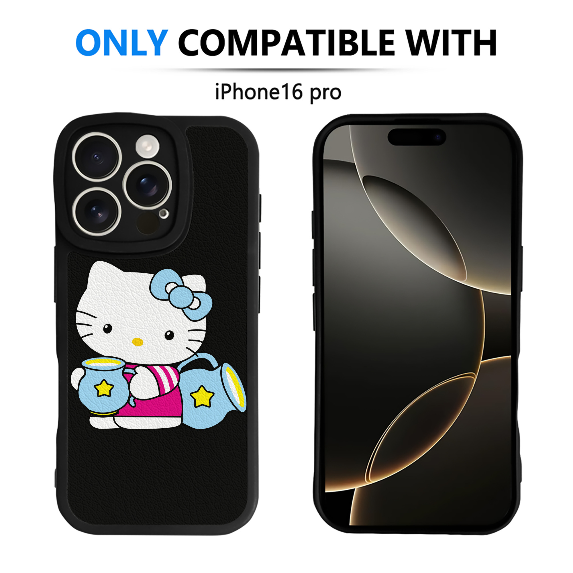 （画像用） Hello Kitty ハローキティ 【iPhone 16シリーズ対応】シリコンスマホケース（レザー調） 材質：シリコン